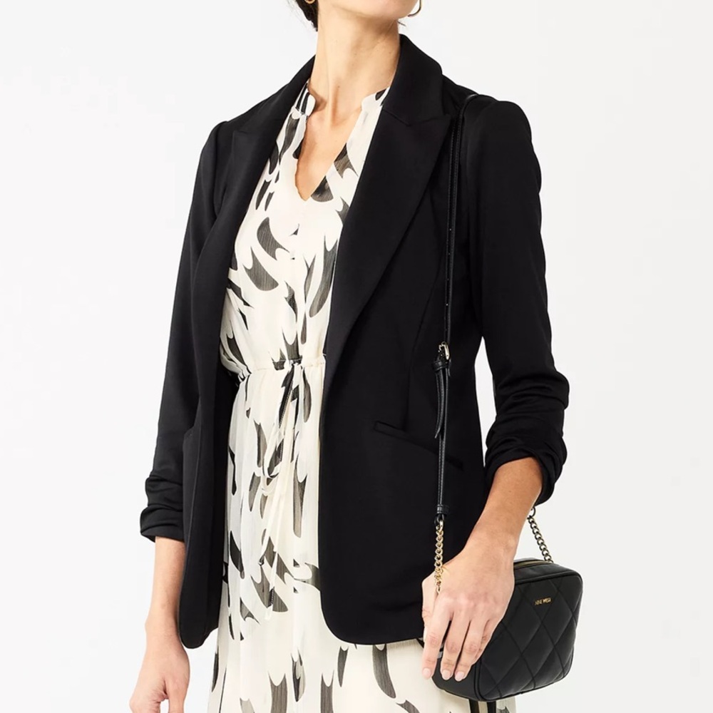 Nine West Black Closureless Blazer